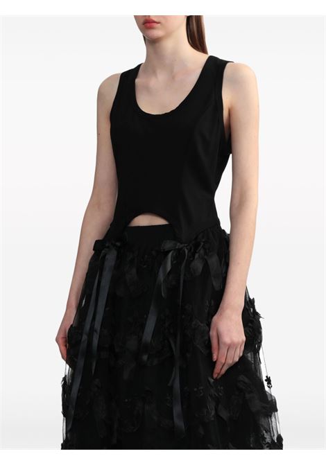 Canotta con fiocco in nero - SIMONE ROCHA donna SIMONE ROCHA | 52220571BLK